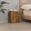 816874 vidaXL Wall-mounted Bedside Table Smoked Oak 50x30x47 Cm