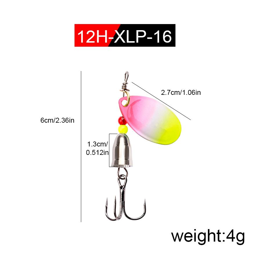 FISH KING Spinner Bait 3,9 г, 4,6 г, 7,4 г, 10,8 г, 15 г, приманки для ложки, металлические приманки для щуки с тройными крючками, искусственная приманка для окуня, рыболовная приманка