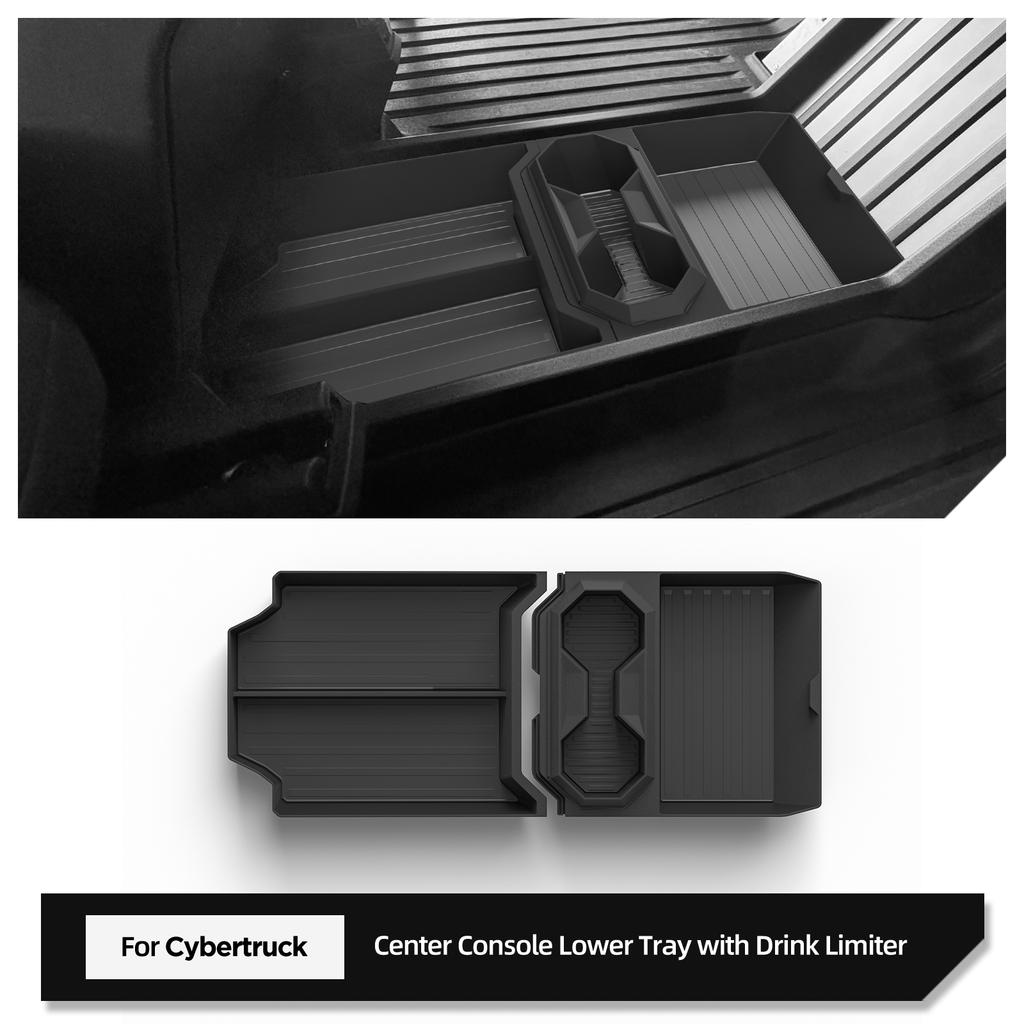 Center Console Lower Storage Box for Tesla Cybertruck 2025 2025 Car Accessories Drinks Holder Tray Organizer Tidying