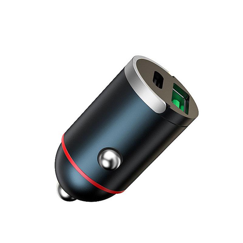 Автомобильное зарядное устройство Mini 100 Вт USB Type C Qc3.0 Pd Автомобильные зарядные устройства Быстрая зарядка Автомобильное зарядное устройство для телефона Адаптер для Samsung Huawei Xiaomi