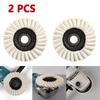 2Pcs Wool Polishing Wheel Buffing Pads Flap Felt Disc Angle Grinder Metal 115mm