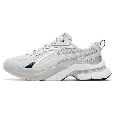 Флокс Тональная Ткань Удобная Спортивная Низкая Обувь для Повседневной Носки Женские кроссовки Серый Белый 389456-02