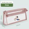 Transparent Pencil Case Mesh Stationery Bag Durable Stationery Storing Bag  Students