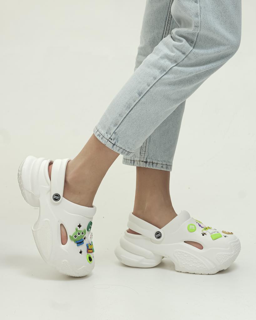 Crocs with Jibits Prima d'Arte 19171 36-37 White