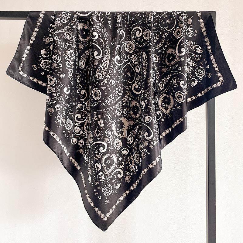 90 * 90 см новый шелковый шарф женский весенне-летний декоративный шарф солнцезащитный дорожный платок осенне-зимний шарф тонкий выпуск