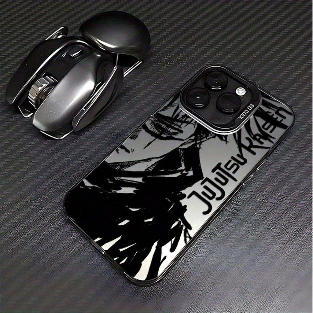 Чехол для телефона Jujutsu Kaisen Годжо Сатору Черное Зеркало из ТПУ для IPhone 15 Pro Max и Samsung Galaxy S24 Ultra, Ударопрочный Чехол