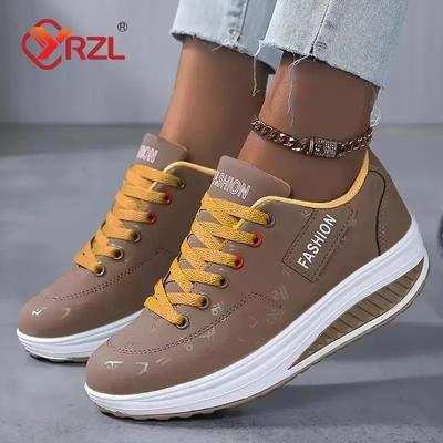 YRZL 2024 новые женские кроссовки на платформе плоские женские туфли женские повседневные водонепроницаемые женские туфли на толстой подошве удобные для ходьбы
