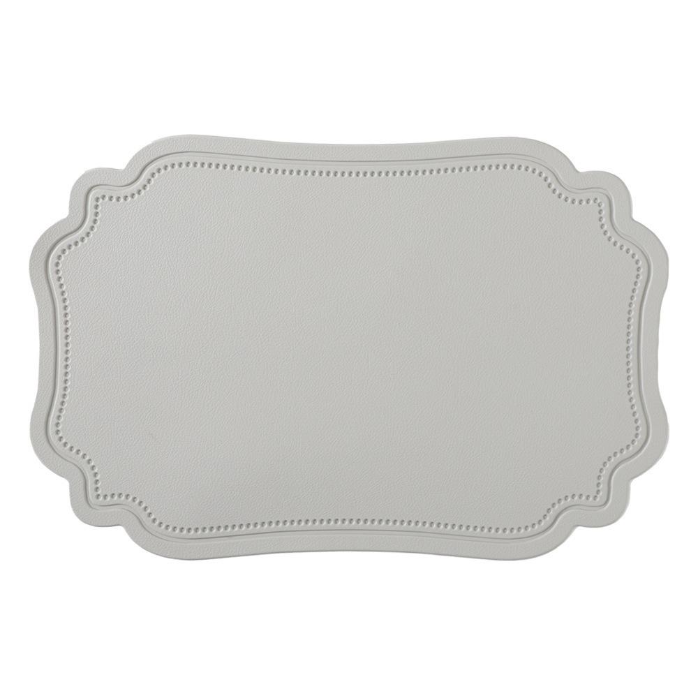 4 Piece Elegant Retro Irregular Tableware Pad PU Leather Waterproof Table Mat Scratch Resistant Non-slip Place Mat Wedding