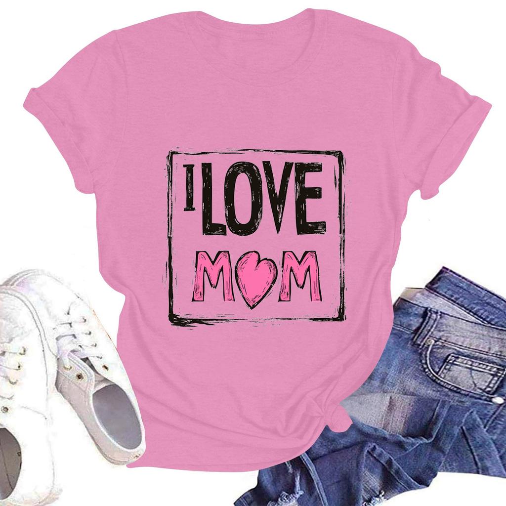 Женская повседневная футболка с круглым вырезом и коротким рукавом