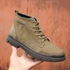 Высокие британские туфли в стиле ретро, модные рабочие туфли средней высоты, тактические короткие ботинки, ботинки средней высоты, повседневные зимние ботинки