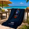 France Football Emblem Beach Towel Microfiber Beach Towel, Lightweight and Quick-Dry, for Summer Travel, Swimming Pool Fan Birthday Gift