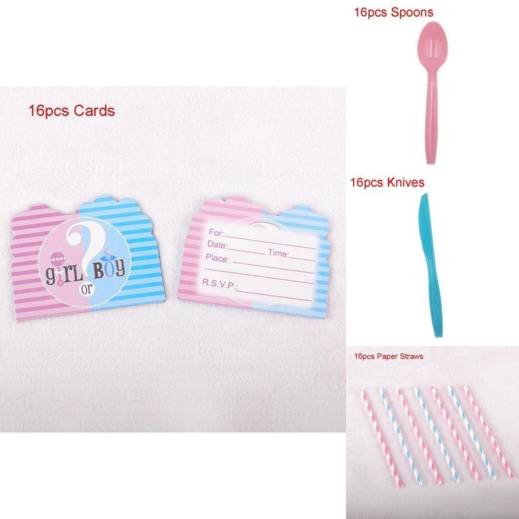 Яркое украшение для вечеринки по определению пола ребенка Мальчик или девочка Коллекция одноразовой посуды