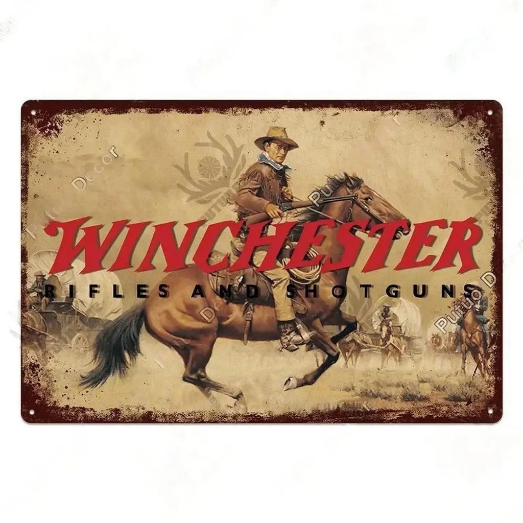 Metal Tin Signs Pistol Stonger Beretta Wesson Colt Vintage Funny Art Wall Decorations for Home Man Cave Garage Cafe Bars Clubs