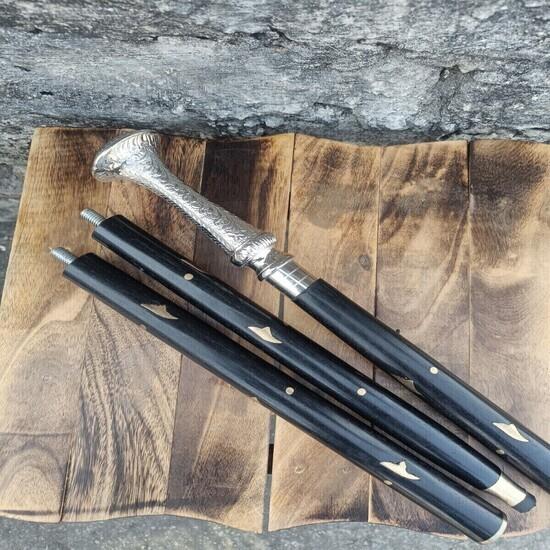 Антикварный стиль Викторианский Винтажный Дизайнерская Латунная Ручка Трость Деревянная Трость