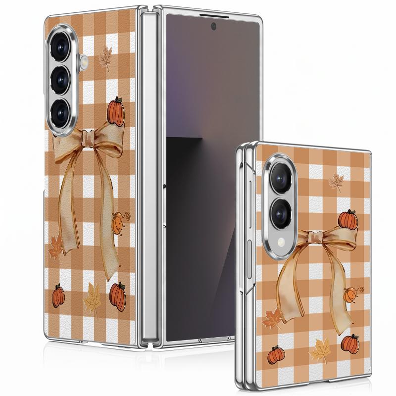 Тыквенный Фонарь Призрак Хэллоуин Чехол Для Samsung Galaxy Z Fold 8 Ultra 7 6 5 4 Z Fold8 Fold7 Fold6 Fold5 Роскошное Покрытие Кожаный Скин Чехол для Телефона