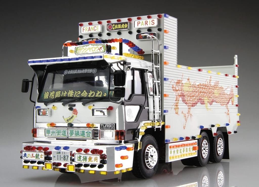Aoshima Bunka Kyozai Value Decotora Series SP Kunie Bojo Box Dump Plastic Model 1/32 (Deep Truck)
