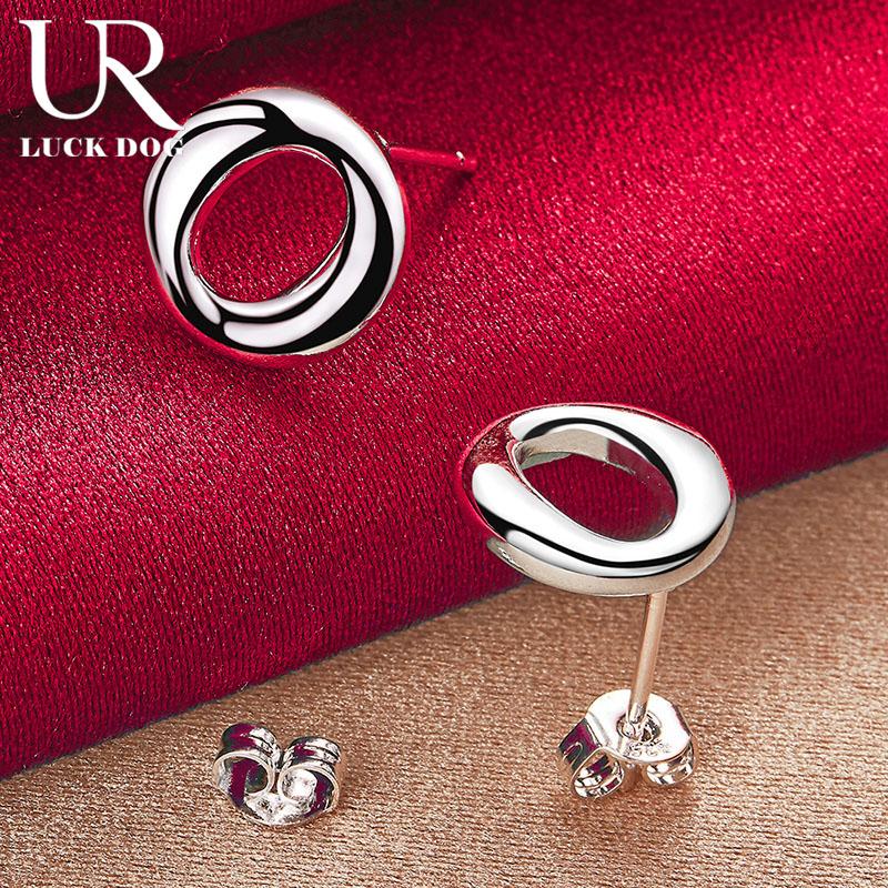 Круглые серьги для пирсинга из стерлингового серебра 925 пробы. Модные свадебные украшения.