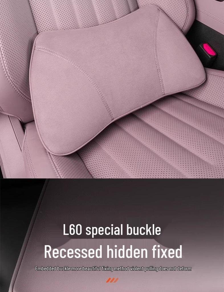 Lide L60 Car Headrest & Lumbar Support Pillow Set – Soft, Comfortable, Ergonomic Cushion