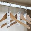 4pcs Hanger Connection Hook Multifunctional Household Multi-layer Space Saving Storage Device Bedroom Wardrobe Clothes Drying and Organizing Rack