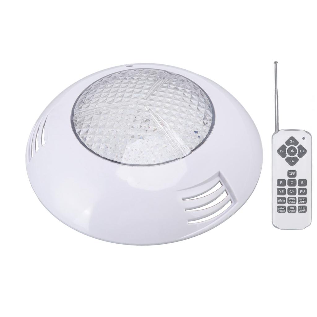 Светодиодные светильники для бассейна AC12V RGB с дистанционным управлением IP68 Водонепроницаемый Высокая пропускаемость Прочный ABS PC Аквариум