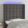 VidaXL LED Headboard Bedroom Furniture Single Bed Accessory Headboard Interior Grey 3124124