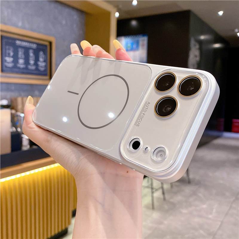 Новая модель подходит для чехла для мобильного телефона iPhone16ProMax, большое прозрачное окно, тонкое кольцо с магнитной защелкой, защитный чехол Apple 17.