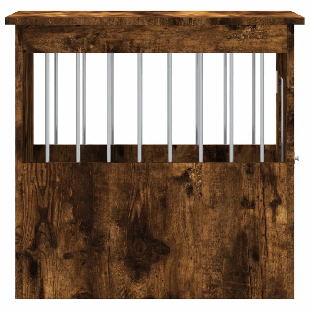 Wooden Style Dog Crate in Smoked Oak Finish 45 x 62 x 59 cm Engineered Wood