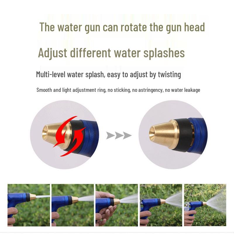 Полностью медный высоконапорный пистолет-распылитель для автомойки и насадка-щетка