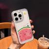 Little Animal Big Watermelon Phone Case for iPhone 17 Pro Max, 16, 15, 13 - Cute Cartoon Soft Shell