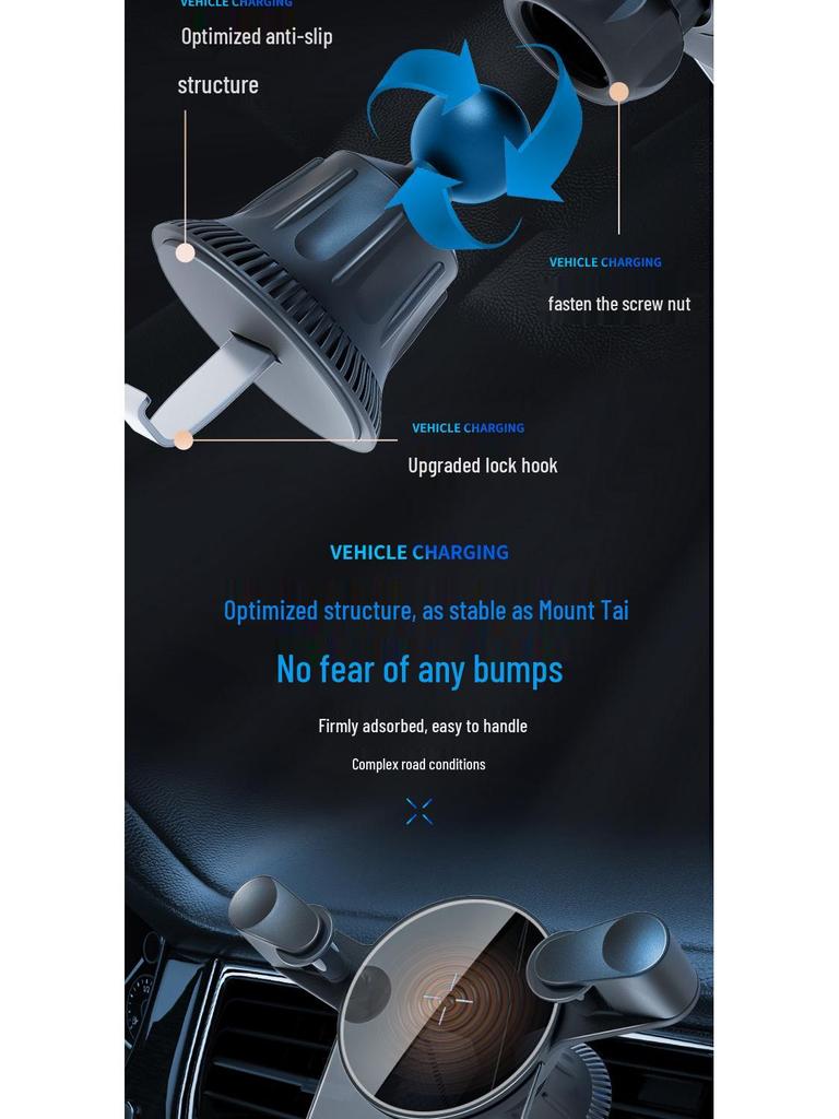 15W Wireless Car Phone Charger & Holder