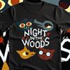 Футболка Night in The Woods 100% Хлопок Мужская и Женская Летняя Удобная и Модная Футболка с Коротким Рукавом