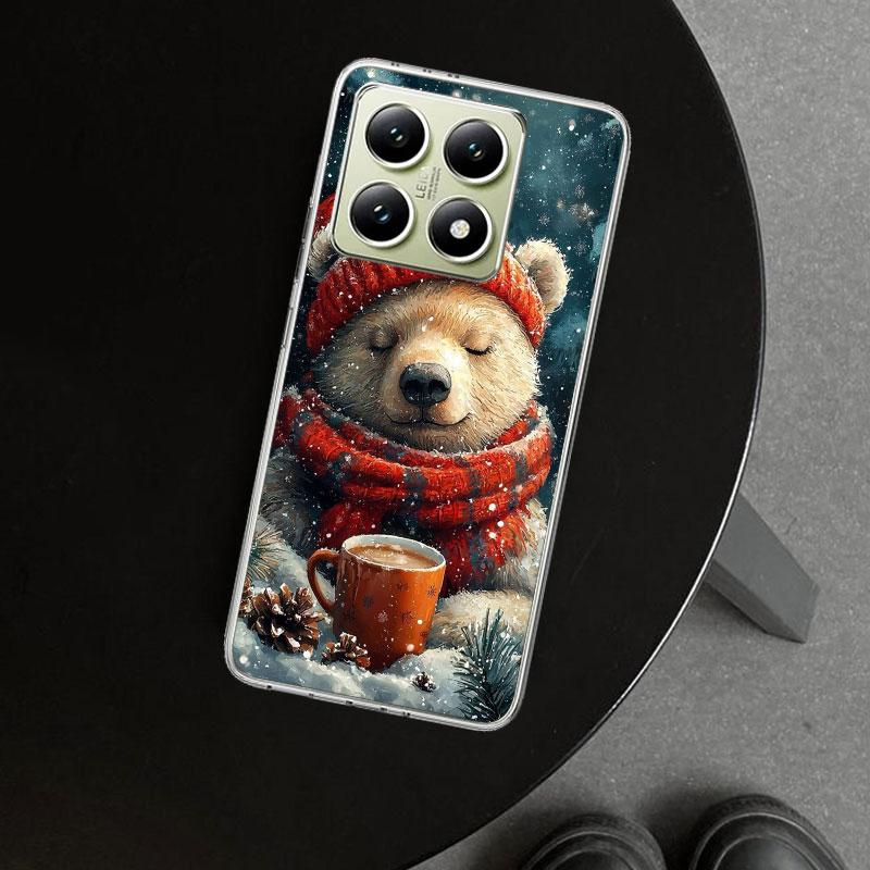 Животное Коричневый Милый Медведь Чехол для Телефона для Xiaomi Redmi Note 15 14 13 12 11 Pro Plus 14S 12S 11S 11T 11E 10S 10 Индивидуальный Fund