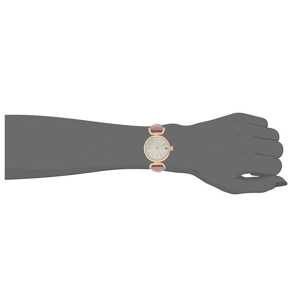 FIELD WORK Analog Watch IBNY Date Leather Belt White Dial YM001-2 Ladies Pink