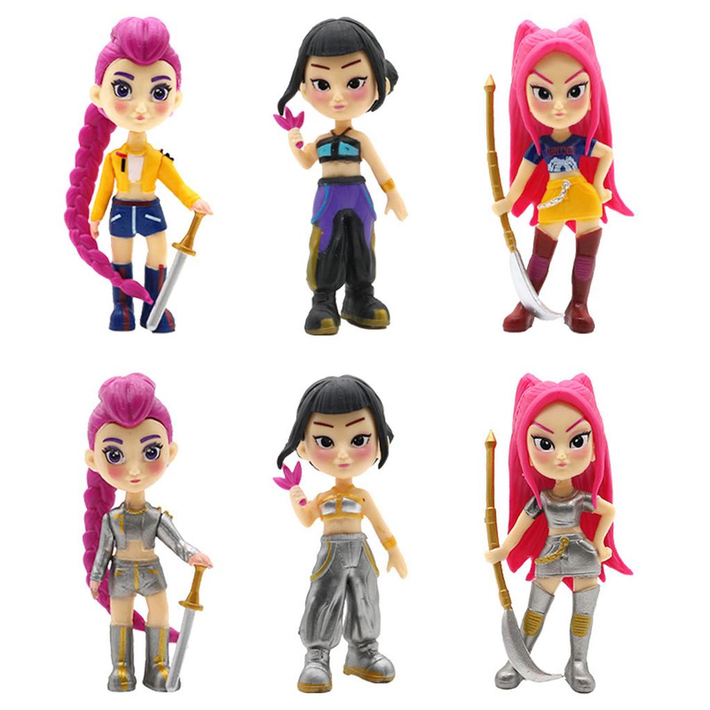 Набор из 6 кукол, 4-дюймовые милые ПВХ куклы, подарок для фаната, детский подарок, домашний декор