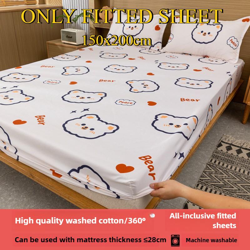 Простыня на резинке Не линяющая Не скатывающаяся Цельная простыня Нескользящая Разные размеры Постельное белье Покрывало-протектор