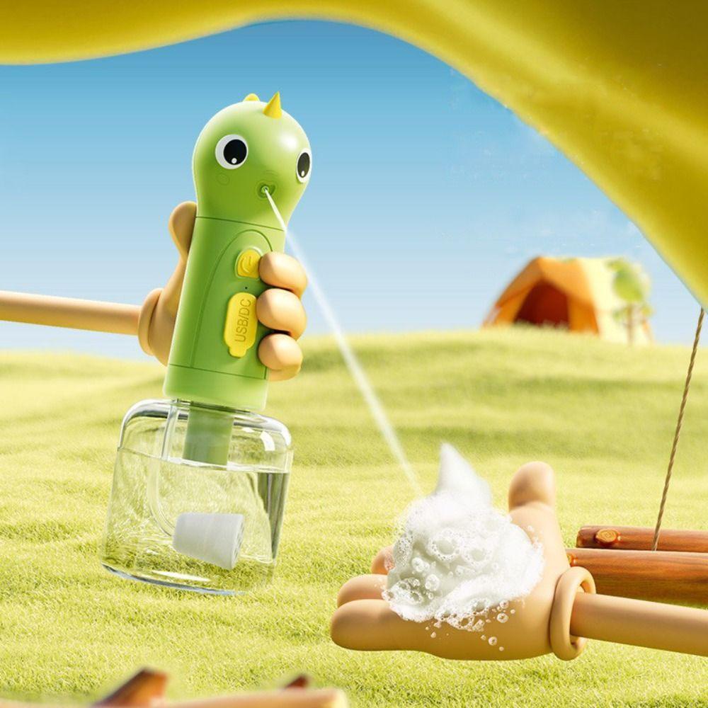 Rechargeable Dog Shampoo Dispenser Dinosaurs Shape Dog Shower Foamer Pet Cleaning