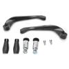 Pair of Motorcycle Brake Clutch Levers Black Protect Guard for 0.9in Aperture Handlebar