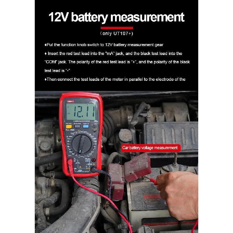 UNI-T UT105+ UT107+ Intelligent anti burn digital high-precision multimeter for automotive repair