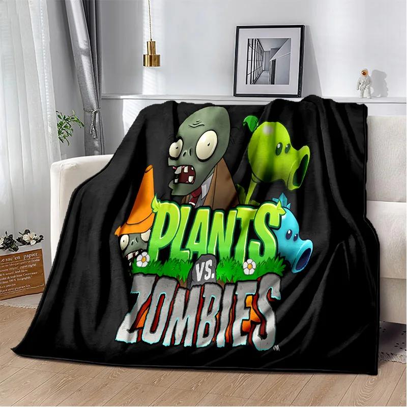 PVZ Plants Vs.Zombies Игра Мультяшное Мягкое Плюшевое Одеяло, Фланелевое Одеяло Плед для Гостиной Спальни Кровати Дивана Пикника Детей