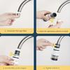5Pcs 360 Degree Rotatable Filter Water Purifier 6-Layer Filter Kitchen Faucet Extender  Household