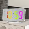 Smart Alarm Clock Creative RGB Dazzling Colour LED Screen with USB Charging Port Student Desktop LED Mirror Electronic Clock