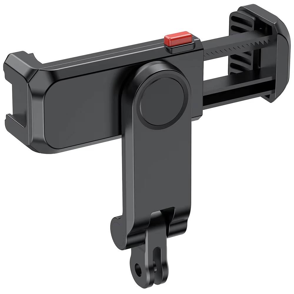Extendable Desktop Tripod & Phone Holder Kit Smartphone Clamp with Dual Cold Shoe GoPro Style Interface 360° Rotate for Vlog