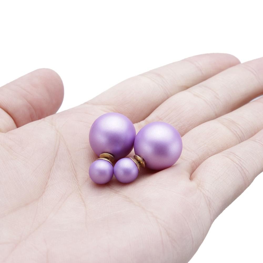 1 пара очаровательных красивых двойных бусин, серьги-гвоздики в подарок