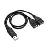 Practical Computer Supplies Connector USB 2.0 Hub Y Splitter Male To Dual Female Cable Adapter