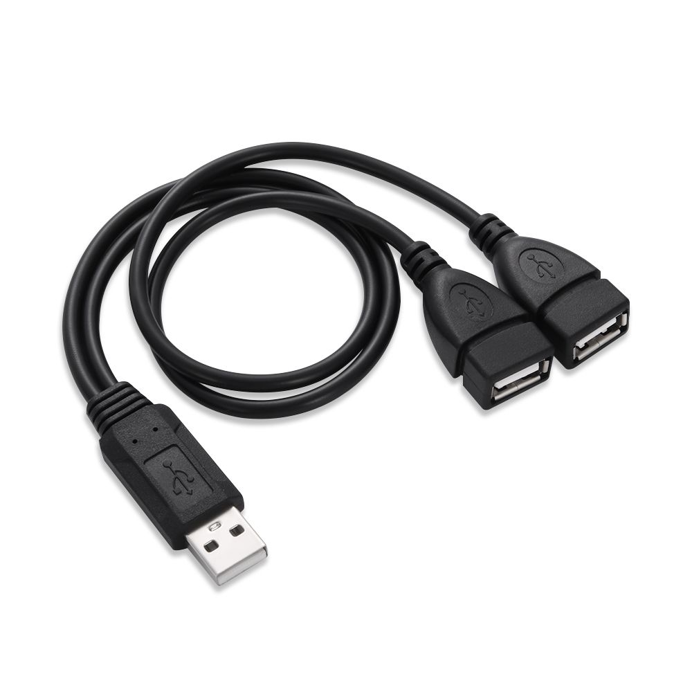 Practical Computer Supplies Connector USB 2.0 Hub Y Splitter Male To Dual Female Cable Adapter