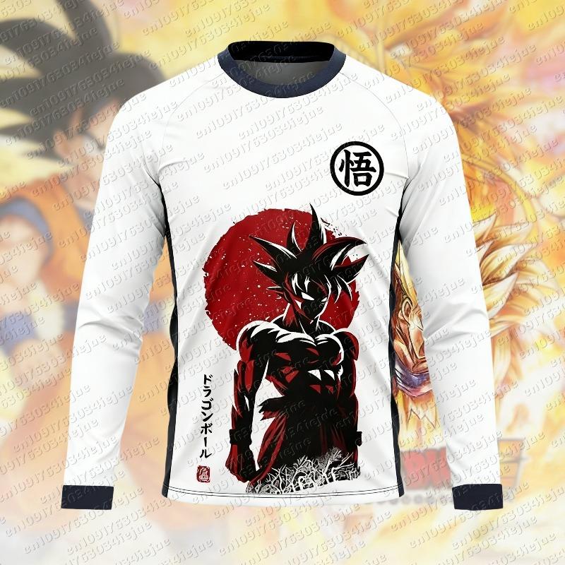 Аниме Dragon Ball Z Удобная и дышащая специальная футбольная футболка с длинным рукавом для детей Гоку Спортивная быстросохнущая одежда
