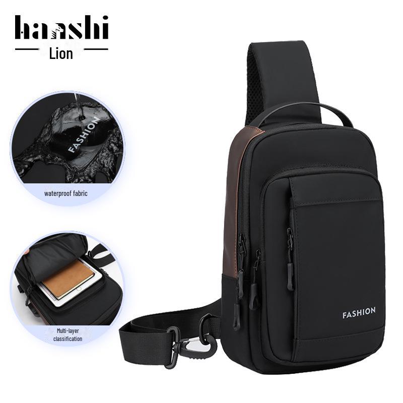 High-End Fashion Unisex Motorcycle Messenger & Chest Bag - Trendy, Waterproof, Travel & Commute Shoulder Bag
