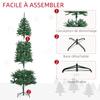 Artificial Christmas Tree 210H cm 865 Branches Needles Nordmann Imitation Highly Realistic Green