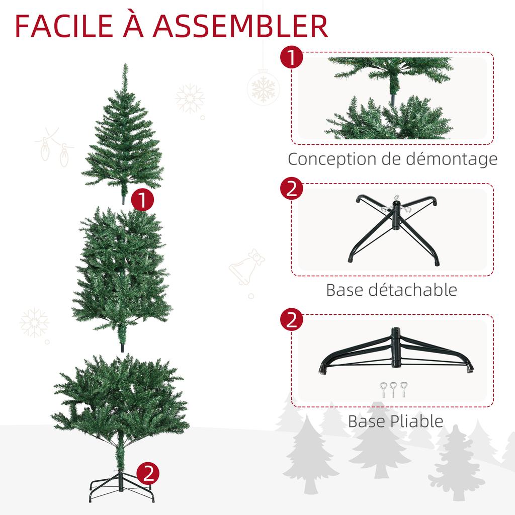 Artificial Christmas Tree 210H cm 865 Branches Needles Nordmann Imitation Highly Realistic Green