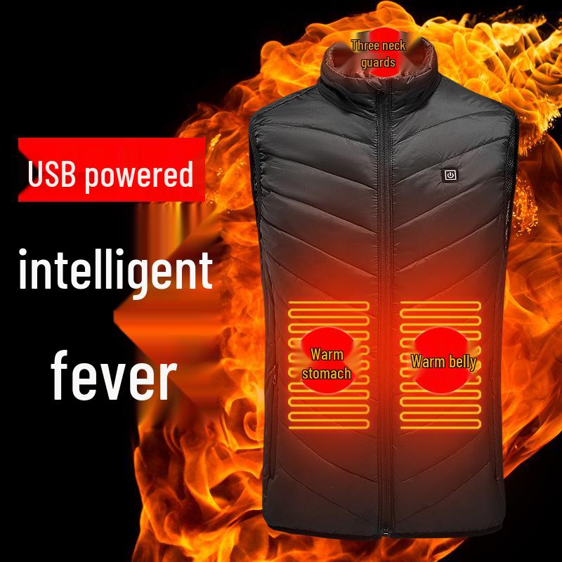 Unisex Smart Electric Heating Vest - Full Body, Constant Temperature